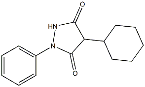 4-Cyclohexyl-1-phenyl-3,5-pyrazolidinedione Struktur