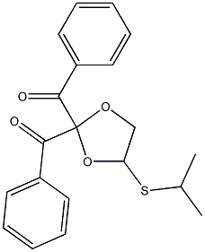 5-Isopropylthio-2,2-dibenzoyl-1,3-dioxolane Structure