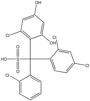 (2-Chlorophenyl)(2,4-dichlorophenyl)(6-chloro-2,4-dihydroxyphenyl)methanesulfonic acid