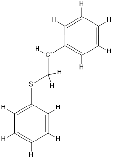 2-(フェニルチオ)-1-フェニルエチルラジカル 化学構造式