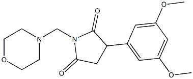 2-(3,5-Dimethoxyphenyl)-N-(morpholinomethyl)succinimide Struktur