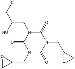 1-(3-Chloro-2-hydroxypropyl)-3,5-bis(2,3-epoxypropan-1-yl)-1,3,5-triazine-2,4,6(1H,3H,5H)-trione,,结构式