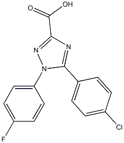 1-(4-フルオロフェニル)-5-(4-クロロフェニル)-1H-1,2,4-トリアゾール-3-カルボン酸 化学構造式