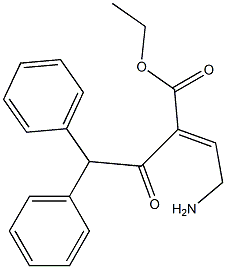 2-(2-Aminoethylidene)-4,4-diphenyl-3-oxobutyric acid ethyl ester Structure