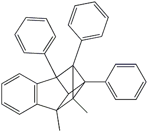 2,2a,7,7a-Tetrahydro-2,2a-dimethyl-1,7,8-triphenyl-1,2,7-metheno-1H-cyclobut[a]indene Structure