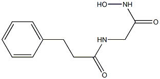 2-(3-フェニルプロピオニルアミノ)アセトヒドロキサム酸 化学構造式