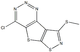 7-クロロ-3-(メチルチオ)-2,4,5,6-テトラアザ-1,8-ジチアシクロペンタ[a]インデン 化学構造式