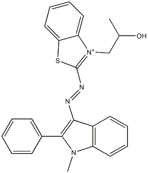 2-(1-Methyl-2-phenyl-1H-indol-3-ylazo)-3-(2-hydroxypropyl)benzothiazol-3-ium