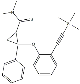 N,N-Dimethyl 2-phenyl-2-[2-[(trimethylsilyl)ethynyl]phenoxy]cyclopropane-1-carbothioamide|