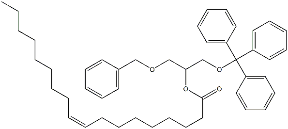(+)-1-O-Benzyl-2-O-oleoyl-3-O-trityl-L-glycerol Structure