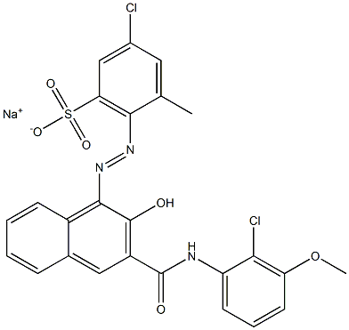 3-Chloro-5-methyl-6-[[3-[[(2-chloro-3-methoxyphenyl)amino]carbonyl]-2-hydroxy-1-naphtyl]azo]benzenesulfonic acid sodium salt