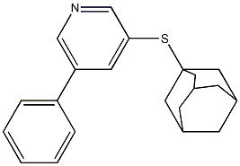 3-[(Adamantan-1-yl)thio]-5-phenylpyridine Structure