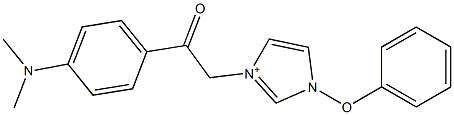 1-Phenoxy-3-[4-(dimethylamino)phenylcarbonylmethyl]-1H-imidazol-3-ium,,结构式
