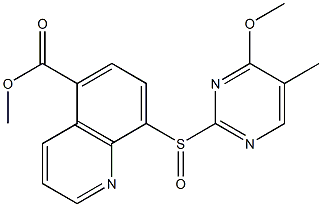 8-[(4-Methoxy-5-methylpyrimidin-2-yl)sulfinyl]quinoline-5-carboxylic acid methyl ester Structure