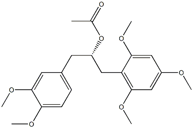 [S,(-)]-1-(3,4-Dimethoxyphenyl)-3-(2,4,6-trimethoxyphenyl)-2-propanol acetate Structure