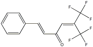 1-Phenyl-6,6,6-trifluoro-5-trifluoromethyl-1,4-hexadien-3-one Struktur