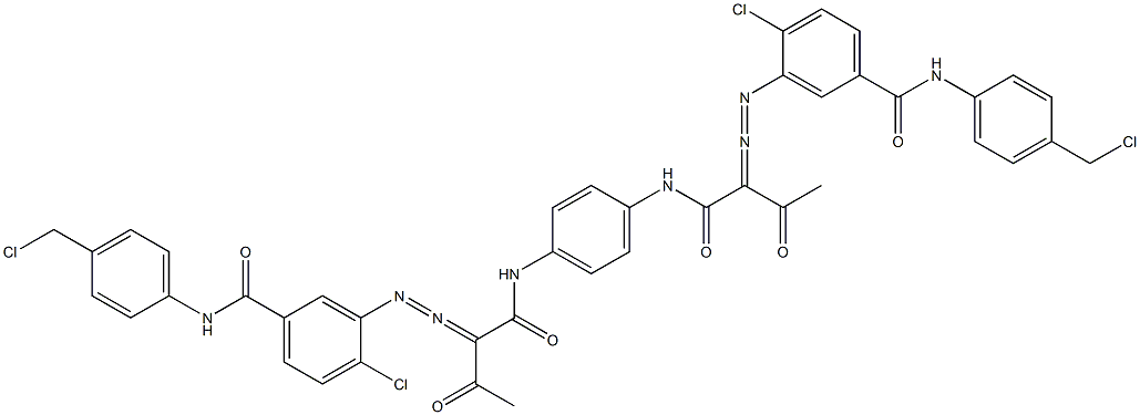 3,3'-[1,4-Phenylenebis[iminocarbonyl(acetylmethylene)azo]]bis[N-[4-(chloromethyl)phenyl]-4-chlorobenzamide] Struktur