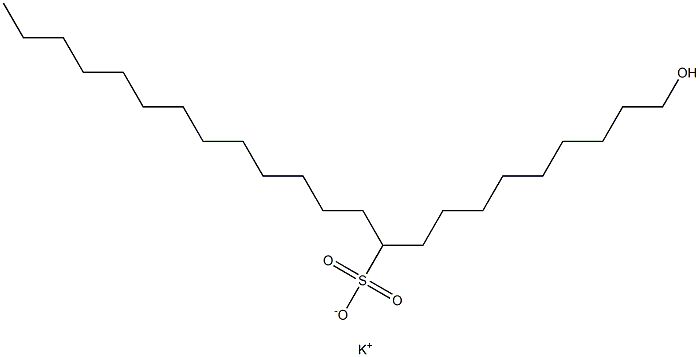 1-Hydroxytricosane-10-sulfonic acid potassium salt 结构式