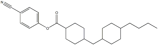 4-[(4-Butylcyclohexyl)methyl]cyclohexanecarboxylic acid 4-cyanophenyl ester Structure