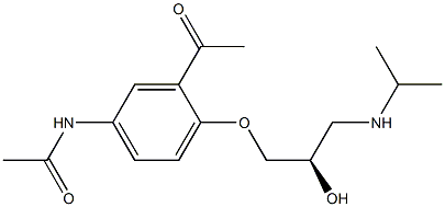 3'-Acetyl-4'-[(R)-2-hydroxy-3-(isopropylamino)propoxy]acetoanilide Structure