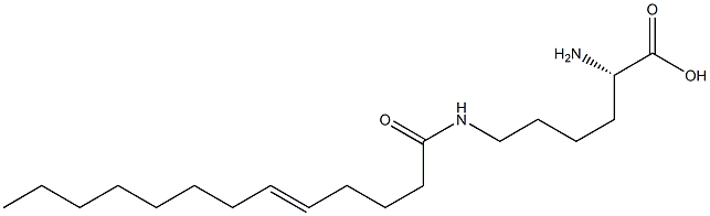 N6-(5-Tridecenoyl)lysine Structure