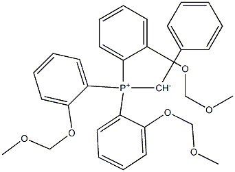 Phenyl[tris(2-methoxymethoxyphenyl)phosphonio]methanide Struktur