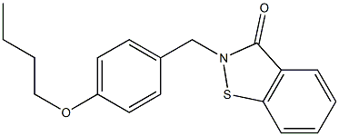 2-[4-Butoxybenzyl]-1,2-benzisothiazol-3(2H)-one Structure