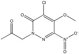 6-Nitro-4-chloro-5-methoxy-2-(2-oxopropyl)pyridazin-3(2H)-one Structure