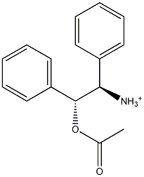 (1R,2R)-2-(Acetyloxy)-1,2-diphenylethanaminium Struktur