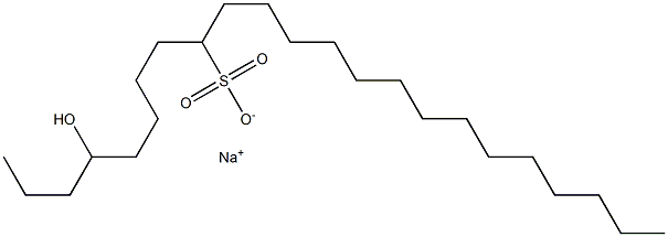 4-ヒドロキシトリコサン-9-スルホン酸ナトリウム 化学構造式
