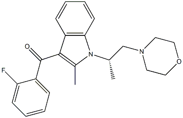 1-[(S)-1-Methyl-2-morpholinoethyl]-2-methyl-3-(2-fluorobenzoyl)-1H-indole 结构式