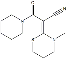 2-[(Piperidinocarbonyl)(cyano)methylene]-3-methyl-3,4,5,6-tetrahydro-2H-1,3-thiazine