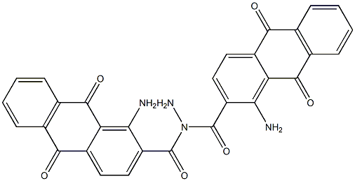 1,1-Bis(1-amino-9,10-dihydro-9,10-dioxoanthracen-2-ylcarbonyl)hydrazine Struktur