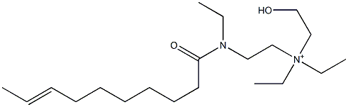 2-[N-Ethyl-N-(8-decenoyl)amino]-N,N-diethyl-N-(2-hydroxyethyl)ethanaminium 结构式