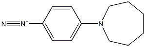 4-[(Hexahydro-1H-azepin)-1-yl]benzenediazonium 结构式