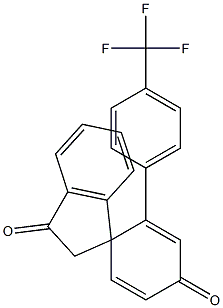 2',3'-Dihydro-2-(p-trifluoromethylphenyl)spiro[cyclohexa-2,5-diene-1,1'-[1H]indene]-3',4-dione Structure