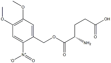 Glutamic acid 1-(2-nitro-4,5-dimethoxybenzyl) ester,,结构式