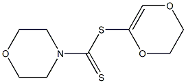 Morpholine-4-(dithioformic acid)(5,6-dihydro-1,4-dioxin)-2-yl ester Structure