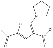 2-(1-Pyrrolidinyl)-3-nitro-5-acetylthiophene Structure