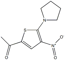 2-(1-Pyrrolidinyl)-3-nitro-5-acetylthiophene 结构式