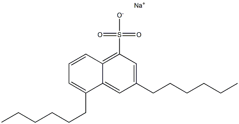 3,5-Dihexyl-1-naphthalenesulfonic acid sodium salt,,结构式