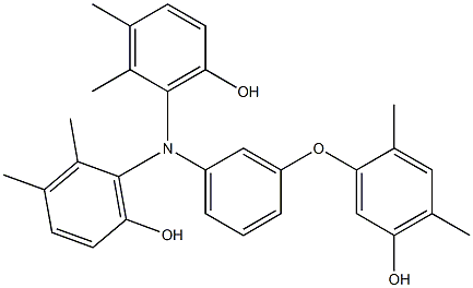 N,N-Bis(6-hydroxy-2,3-dimethylphenyl)-3-(5-hydroxy-2,4-dimethylphenoxy)benzenamine Structure