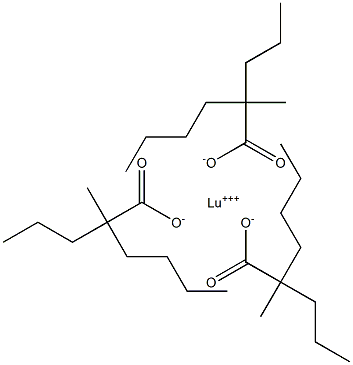 Tris(2-methyl-2-propylhexanoic acid)lutetium salt Structure