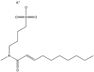 4-[N-(2-デセノイル)-N-メチルアミノ]-1-ブタンスルホン酸カリウム 化学構造式