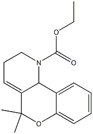 1,2,3,10b-Tetrahydro-5,5-dimethyl-5H-[1]benzopyrano[4,3-b]pyridine-1-carboxylic acid ethyl ester,,结构式