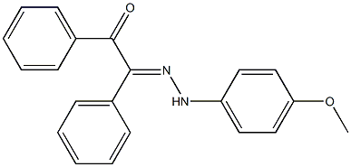 1,2-Diphenyl-2-[2-(4-methoxyphenyl)hydrazono]-ethanone Structure