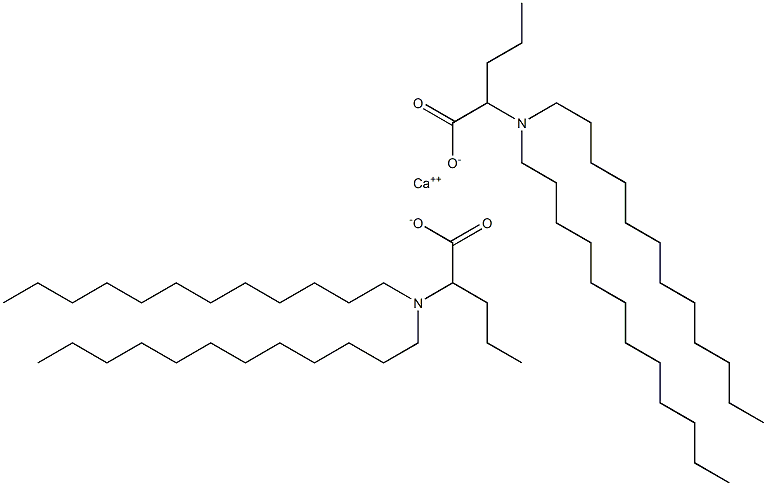 ビス[2-(ジドデシルアミノ)吉草酸]カルシウム 化学構造式