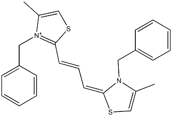 4-Methyl-2-[3-[4-methyl-3-(phenylmethyl)thiazol-2(3H)-ylidene]-1-propenyl]-3-(phenylmethyl)thiazol-3-ium