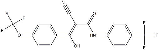 2-Cyano-3-hydroxy-3-[4-trifluoromethoxyphenyl]-N-[4-trifluoromethylphenyl]acrylamide