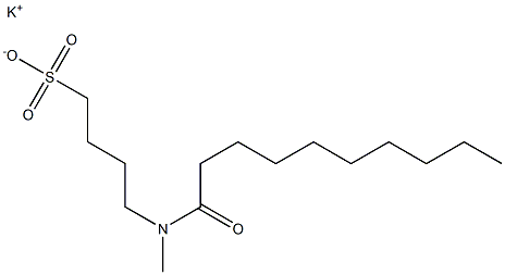 4-(N-Caprinoyl-N-methylamino)-1-butanesulfonic acid potassium salt Struktur